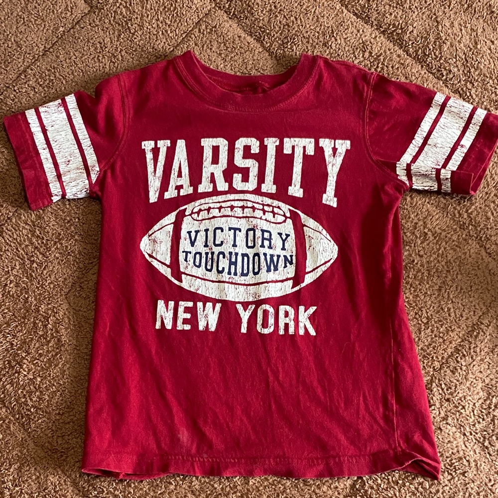 Carter's Red Varsity Tee with White Stripes